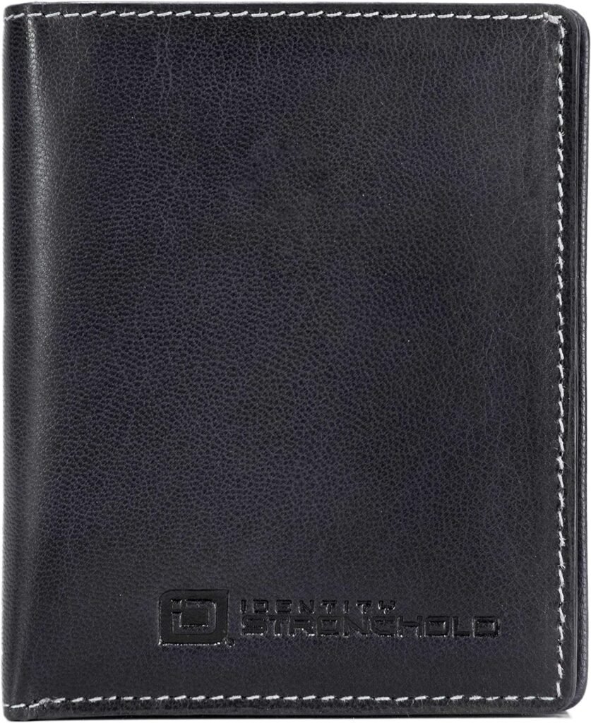 ID Stronghold Waltlet - RFID Blocking Bifold Wallet for Men with Magnetic Clasp - Black
