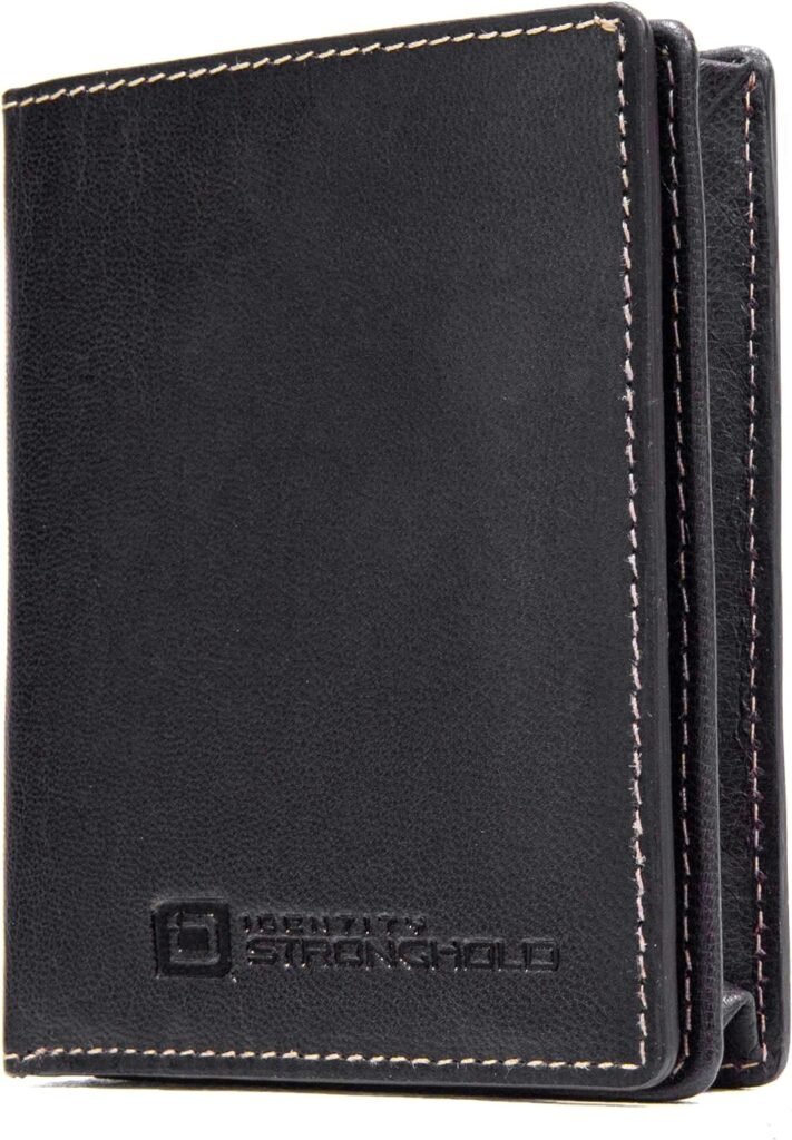 ID Stronghold Waltlet - RFID Blocking Bifold Wallet for Men with Magnetic Clasp - Black